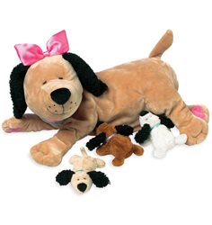 Manhattan Toy hunden Nana med valpar