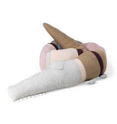 Sebra stickad Croco, powder rose mix