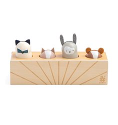 Sebra pop-up leksak i trä, woodland