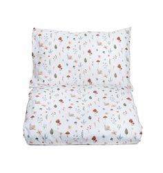 Mini Dreams påslakanset spjälsäng, lilla snigel vit