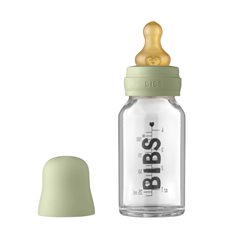 BIBS nappflaska glas 110 ml, sage