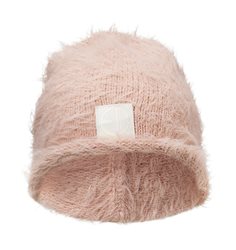 Elodie Details furry knit beanie powder pink, 6-12 mån