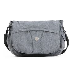 Crescent skötväska rundad, grey melange
