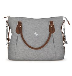 Crescent skötväska Exclusive, grey melange/ljusbrun