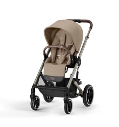 Cybex Balios S Lux sittvagn 2023, almond beige/taupe chassi
