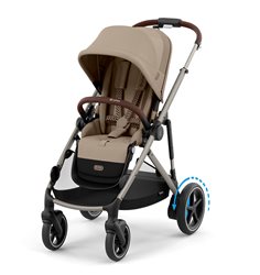 Cybex e-Gazelle S sittvagn, almond beige/taupe chassi