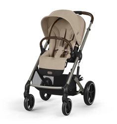 Cybex Balios S Lux sittvagn 2024, almond beige/taupe chassi