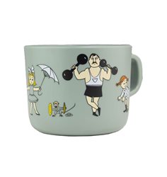 Rätt Start mugg med handtag Pippi Cirkus, grön