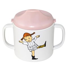 Rätt Start drickpipsmugg spillsäker Pippi cirkus rosa