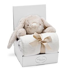 Mini Dreams filt med gosedjur, kanin