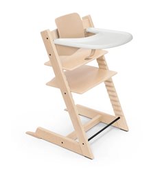 Stokke Tripp Trapp matstolspaket med babyset + bricka, natur