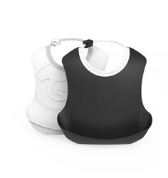 Twistshake haklapp 2-pack, svart/vit