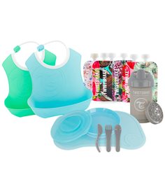 Twistshake startpaket Tableware bundle, blå/grön/grå