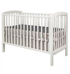 NG Baby sängkappa med volang spjälsäng MOOD, light grey