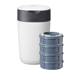 Sangenic blöjhink Twist & Click vit + 4-pack refill