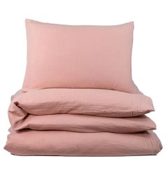 NG Baby påslakanset muslin dusty rose, vagn/vagga
