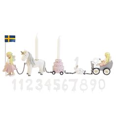 KIDS by FRIIS födelsedagståg inkl siffror, blomsterfe