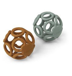 Liewood bitleksak boll Jasmin 2-pack, mustard/peppermint