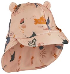 Liewood solhatt Senia sea creature rose mix, välj storlek