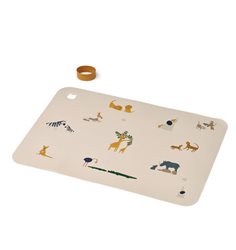 Liewood underlägg silikon Jude, all together/sandy