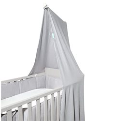 Najell sänghimmel muslin, mercury grey