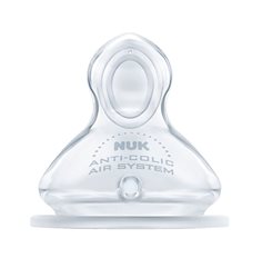 NUK dinapp First Choice+ silicon 2-pack, stl M (0-6 mån)