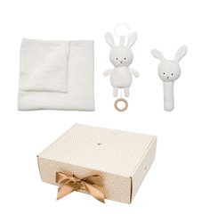 Jabadabado presentkit filt/speldosa/skallra bunny