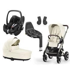 Cybex Talos S Lux duovagn + Maxi-Cosi Pebble Pro med bas och adapter