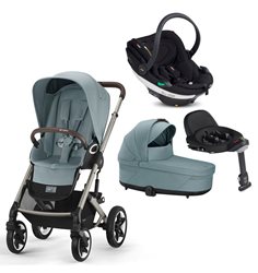 Cybex Talos S Lux Duovagn + BeSafe Go Beyond Babyskydd + Isofixbas