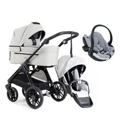 Emmaljunga Sento Pro duovagn Urban Flat + izi go modular babyskydd