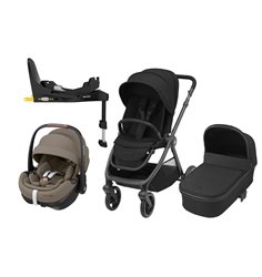 Maxi-Cosi Oxford duovagn + Pebble 360 Pro 2 babyskydd + Isofixbas