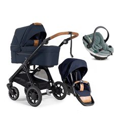 Emmaljunga Sento Outdoor duovagn Flat+ Go Beyond babyskydd