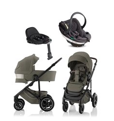 Britax Smile 5Z duovagn + BeSafe Go Beyond Babyskydd + isofixbas