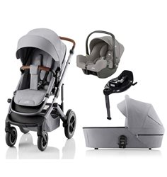 Britax Smile 5Z duovagn + Joie I-Snug 2 babyskydd + isofixbas Encore