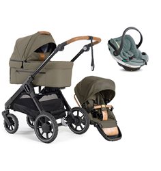 Emmaljunga Sento Max Outdoor duovagn Ergo+ Go Beyond babyskydd