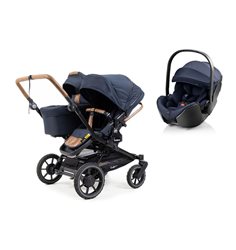 Emmaljunga Double Sento duovagn + Britax Römer Baby-Safe Pro babyskydd