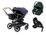 Emmaljunga Double Sento duovagn + Maxi-Cosi Pebble 360 Pro 2 babyskydd + bas