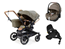 Emmaljunga Double Sento duovagn + Maxi-Cosi Pebble 360 Pro 2 babyskydd + bas