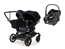 Emmaljunga Double Sento duovagn + Maxi-Cosi Pebble 360 babyskydd