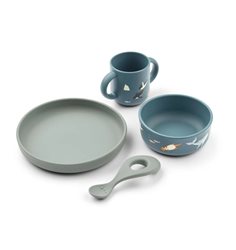 Liewood servis Vivi silikon 4 delar, arctic sea