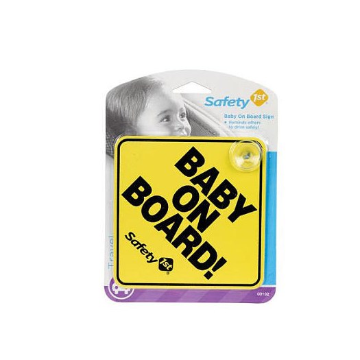 Safety 1st baby on board, gul