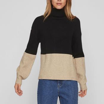 Svartbeige polotröja