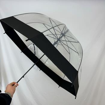 Paraply transparent svart