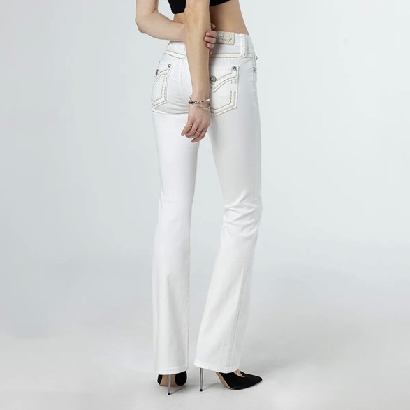 Classic White Bootcut Jeans