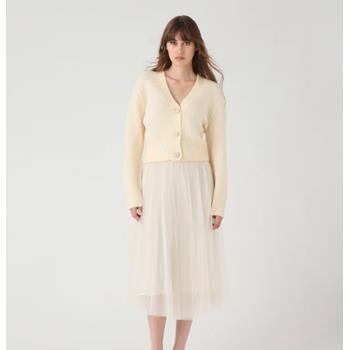 Camille cardigan cream white