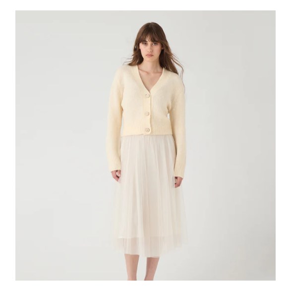 Camille cardigan cream white