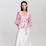 Hallie top coral florals