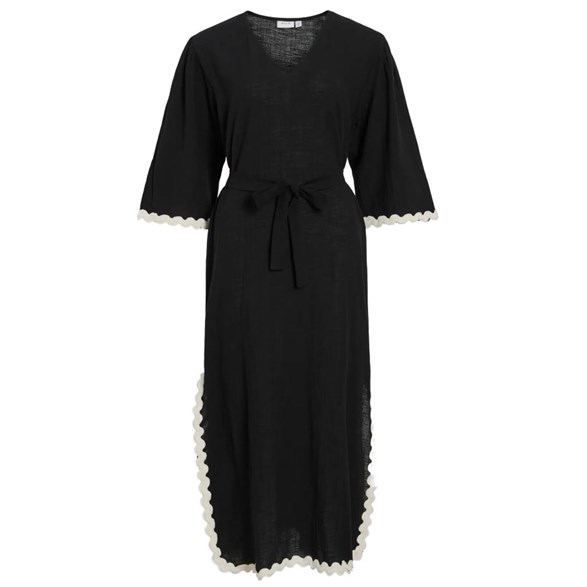 Vimanda wavy v-neck midi dress