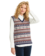 Newhouse Fair Isle Slipover Denim Blue