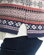 Newhouse Fair Isle Slipover Denim Blue